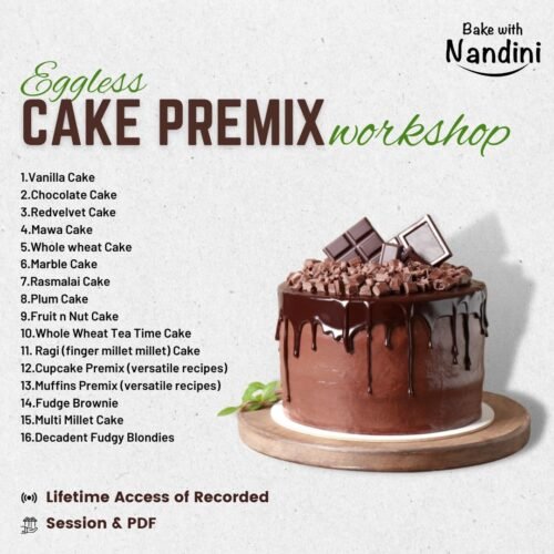 Eggless Premix Cakes Workshop – Bake With Nandini