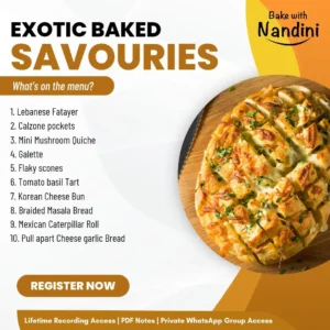 Eggless Exotic Baked Savouries Workshop